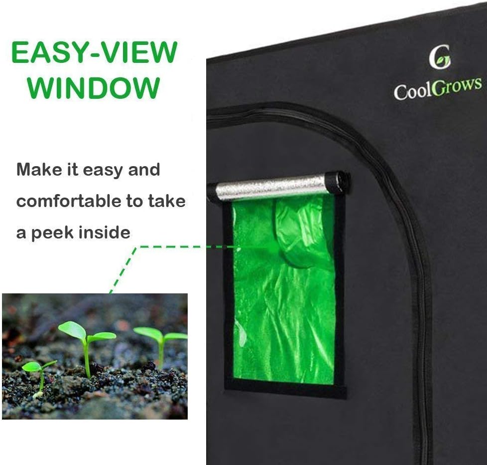 48"x48"x80" Indoor Mylar Hydroponics Grow Tent