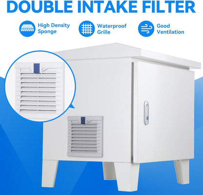 Pond Aerator Cabinet,24.7”×18.9”×23.5,Weatherproof Outdoor Cabinets for Aerator,Pond Aerator Weatherproof Outdoor Cabinet