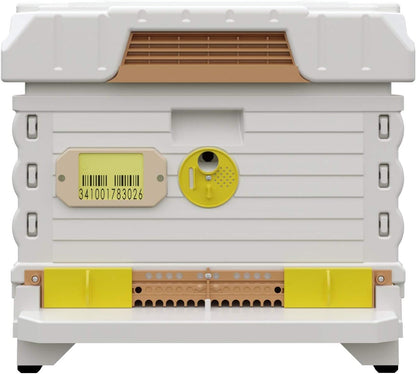 Ergo Insulated 10 Frame Bee Hive Set [NO Frames Included] (Single Hive, White Body Yellow Entrance)