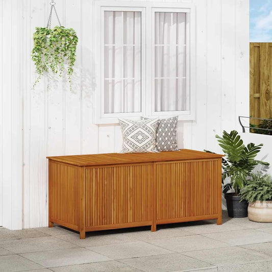 vidaXL Outdoor Storage Box, [Load Capacity Gallon] Deck Box with Gas-Lift Lid, Storage Chest with Water-Resistant Zippered Bag Inside, 68.9''x31.5''x29.5'', Solid Acacia Wood