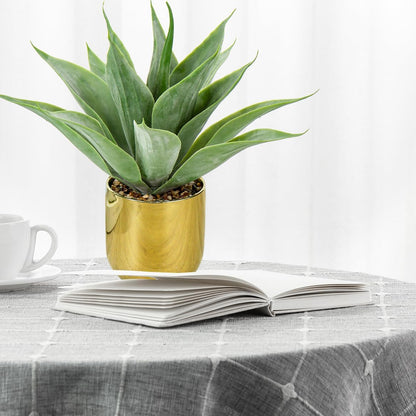 Large Faux Agave Plant 13" Artificial Aloe Vera Plants Fake Succulent Plants in Pot Realistic Agave Plant Artificial Potted Plants for Home Living Room Table Office Desk Bathroom Indoor Decor(Gold)