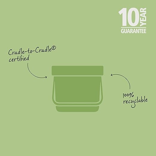 Brabantia Sort & Go Kitchen Countertop Food Scraps Compost Bin | XS / 0.8 Gal / 3L | Jade Green | Removable Stay-Open Lid, Carry Handle, Easy-Clean Recycling Box | Wall Bracket Sold Separately