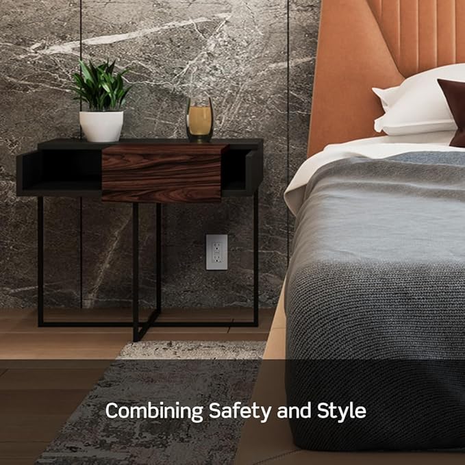 Leviton AFCI Outlet, 15 Amp, Self Test, Tamper-Resistant with LED Indicator Light, Protection from Electrical Fires, AFTR1-T, Light Almond