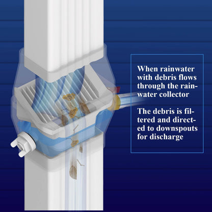 Rain Barrel Diverter Kit for 2"x3" or 3"x4" Gutter Downspouts, Rainwater Collection System with Filter and Brass Spigot – Rain Catcher Kit, Hose Not Included
