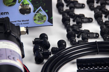 MistKing – Advanced Misting System (3/8” Backbone), 5th Gen | Used by Zoos, Institutions & Hobbyists | Expandable to 70 Nozzles | Fine Mist | 50 Micron Droplets | Upgraded Timer & Components |