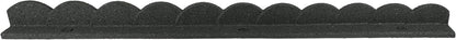 Playsafer L Shaped Flexible Rubber Scalloped Edger for Lawns Landscaping and Playground | Easy No Dig Installation| 4' Long (1, Dark Gray)