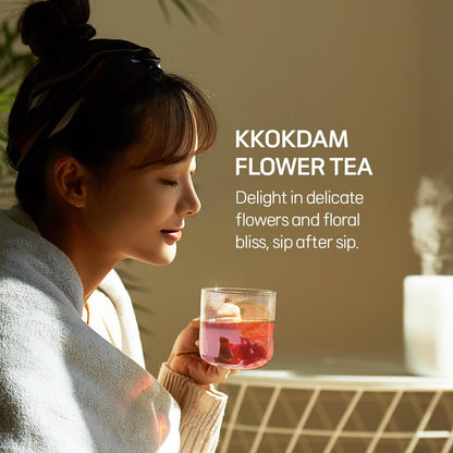 KKOKDAM Fruit & Flower Tea Sampler - Loose Leaf Korean Tea - Fancy Gifts - Premium Loose Leaf Tea Sampler - Perfect as Unique Womens' Gift