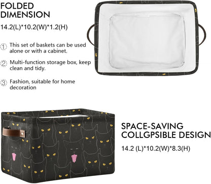 Cat Rectangular Storage Basket Organizer Bin Shelf Baskets For Clothes Gifts For Home Office Dorm