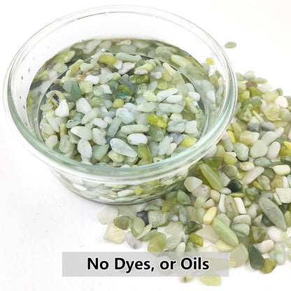 2LB Succulent and Cactus Jade Pebbles, 3/8 Inch Natural Decorative Polished Stones, River Rocks for Indoor Plants, Vases, Planters and Outdoor Gardening