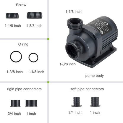 hygger 1060GPH Quiet Submersible and External 24V Water Pump, with Controller (30%-100% Settings), Powerful Return Pump for Fish Tanks, Aquariums, Ponds, Fountains, Sump, Hydroponics (33W, 13.1ft)