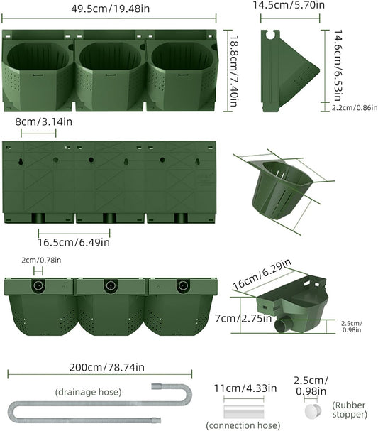 Self Watering Wall Planter with 36 Pots, Vertical Garden Planter for Indoor Plants, Wall Mounted planters Hanging Flower Herbs Vegetables for Garden (36POTS with Irrigation System)