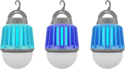 Wisely Bug Zapper Outdoor/Indoor Electric, USB-C Rechargeable Mosquito Killer Lantern Lamp, Portable Insect Electronic Zapper Indoor, with LED Light, 3-Pack
