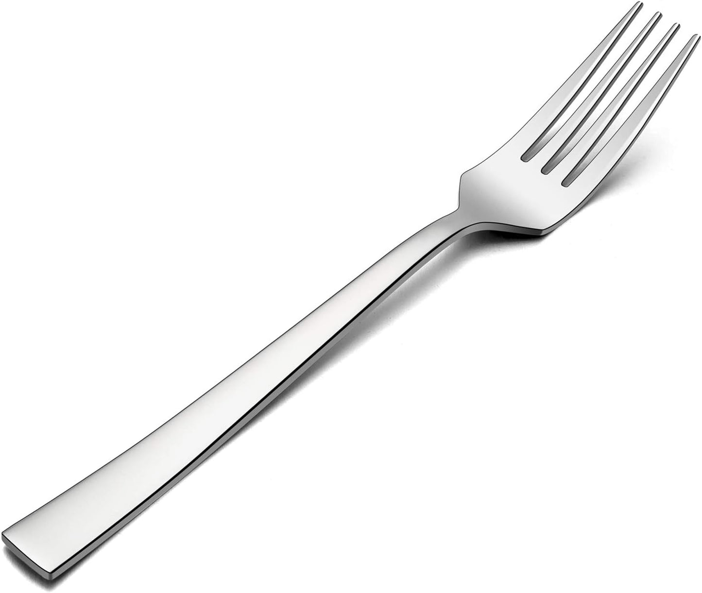 Salad Forks Set of 12, E-far 6.7 Inch Stainless Steel Dessert Forks for Home, Kitchen or Restaurant, Non-toxic & Mirror Polished, Squared Edge & Dishwasher Safe