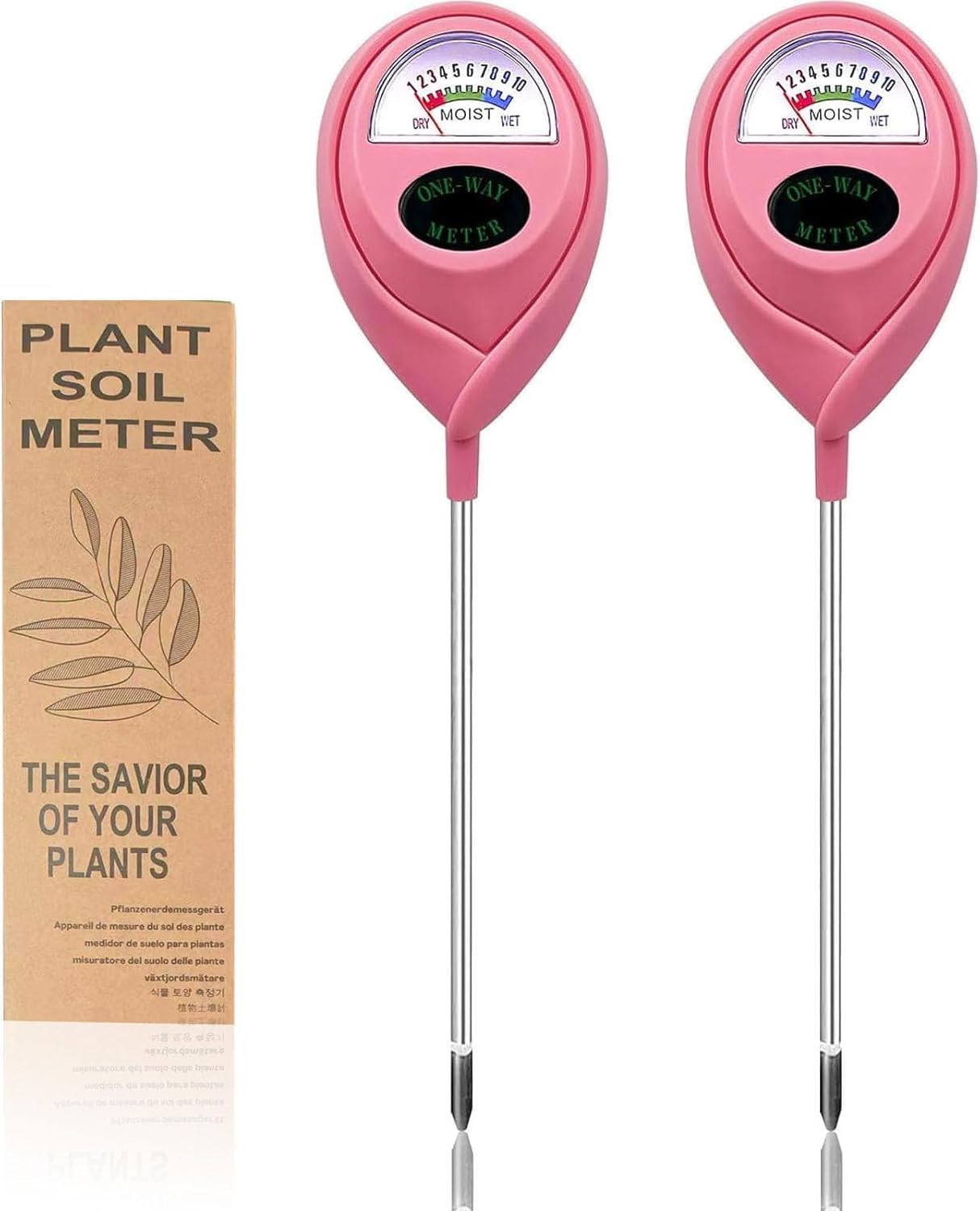 Soil Moisture Meter, Garden Plant Water Meter, Plants Moisture Meter, Lawn Soil Tester, Soil Water Gauge for Potted Plants, Plant Moisture Monitor No Battery Required Free Plant Watering Guide (2)