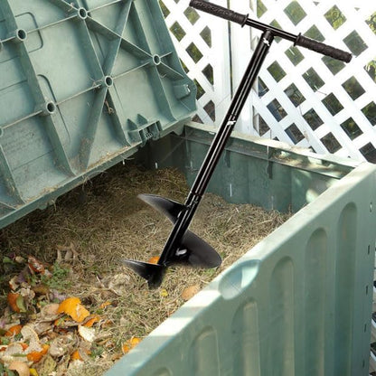 Compost Turner Aerator,Compost Stirrer Tool for Outdoor Composting Manual Compost Bin Aerator Rotating Aerator Soil Tiller