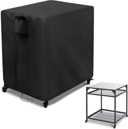 Kingling Outdoor Pizza Oven Table Cover for Ooni Large Table, Waterproof Outdoor Grill Prep Table Cover Pizza Oven Stand Cover - 36''L x 32''W x 31''H(Black)