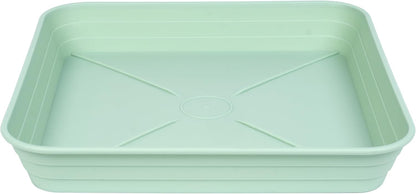 4 Pack Square Plant Saucer Tray 6 inch, 6 8 10 12 14 16 18 20 inch Heavy Duty Plastic Square Plant Saucers for Indoors Outdoor, Flower Planter Drip Trays for Pots, Seed Starting Tray