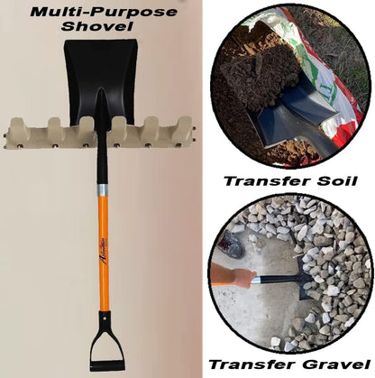 Ashman Transfer Shovel (2 Pack) – 41 Inches Long D Grip with Durable Handle – A Premium Quality Multipurpose Shovel for Heavy Duty Construction, Farming, and Outdoor works, Gardening, Landscape works.