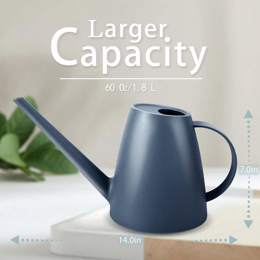 Watering Can for Indoor Plants, Small Watering Cans for House Plant Garden Flower, Long Spout Water Can for Outdoor Watering Plants 1. 8L 1/2 Gallon (Blue)