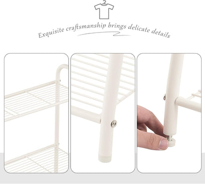 Metal Plant Stand Indoor Outdoor for Multiple Plants,3 Tier Plant Shelf,Large Heavy Duty Flower Holder Ladder Plant for Living Room, Patio, Balcony (White)