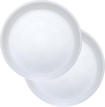 2 Pack of Clear Plant Saucer 12 inch, Clear Plastic Plant Drip Trays, Heavy Duty Plant Trays for Indoors no Holes, Plant Water Tray for Planters