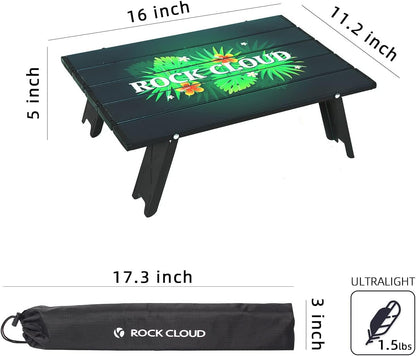 ROCK CLOUD Portable Beach Table Aluminum Ultralight Folding Camping Table, Limited Edition Tabletop