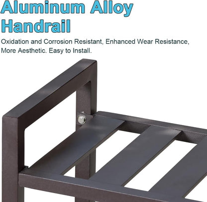 Plant Stand for Versatile Decor - Indoor/Outdoor Aluminum Stand with 300 LBS Strength, Sized L17.7 x W11.8 x H38.5 inch - Perfect for Patios, Gardens, Living Rooms
