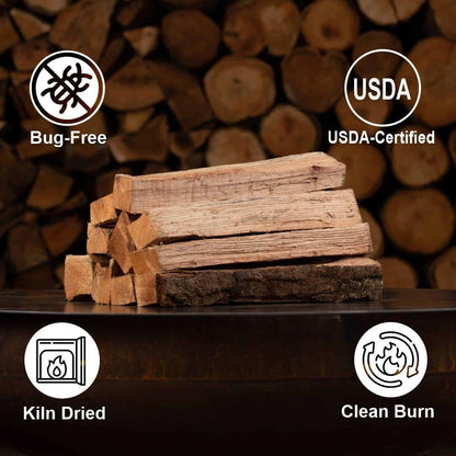 Kiln Dried ~6 x 0.5-1.5 Inch Mini Pizza Oven Cooking Logs, Wood Logs for Grills and Smokers, Solo Stove Mesa XL (790 Cubic Inches), Cherry