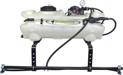 Workhorse ATV1502 15 Gallon ATV Economy Sprayer - Adjustable 2 Nozzle Boom Sprayer, 80 in. Coverage w/Handgun, 8 Ft. Wiring Harness, Battery Clips, Switch