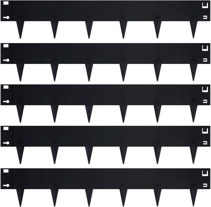 5 Pack Steel Landscape Edging,Metal Landscape Edging 40 Inch Strips, Metal Garden Edging 7 inch Depth, Steel Edging for Landscaping
