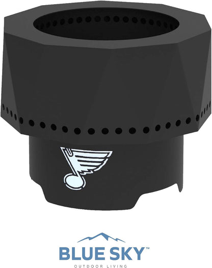 Blue Sky Outdoor Living NHL Florida Panthers Ridge Portable Steel Smokeless Fire Pit with Carrying Bag, Firewood and/or Wood Pellet Burning