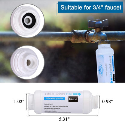 Mornajina Automatic Drip Irrigation Kits Garden Irrigation System, Includes Calcium Inhibitor Filter & 50FT 5/16 inch Irrigation Tubing Hose & 15Pcs 360° Bending Dropper Atomizing Mist Nozzles Tee