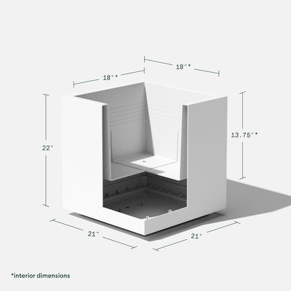 Veradek Block Series Cube Plastic Planter - Large Square Planter for Indoor or Outdoor Patio/Garden | Durable All-Weather Use with Drainage Holes | Modern Décor for Tall Plants, Trees, Flowers