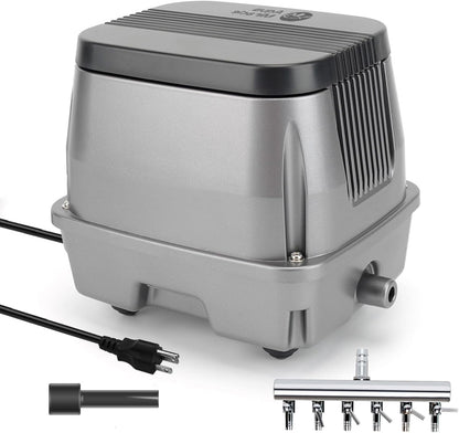 AquaMiracle Linear Air Pump ZP-40/ZP-60/ZP-100/ZP-200 for Pond Aeration, 635/950/1600/4000GPH Septic Air Pump Pond Aerators for Outdoor Ponds, Waste Treatment, Aquarium, Fish Farm, Seafood Restaurant