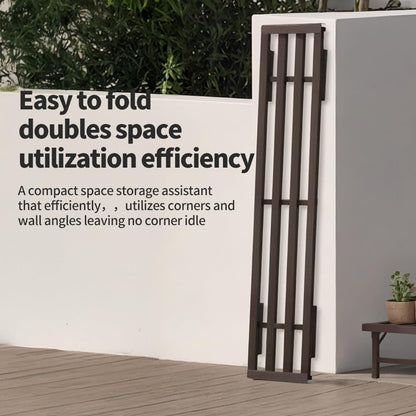 Metal Plant Stand - Rust-Proof Aluminum Flower Pot Stand for Indoor & Outdoor Use, Adjustable Height, Spacious & Sturdy