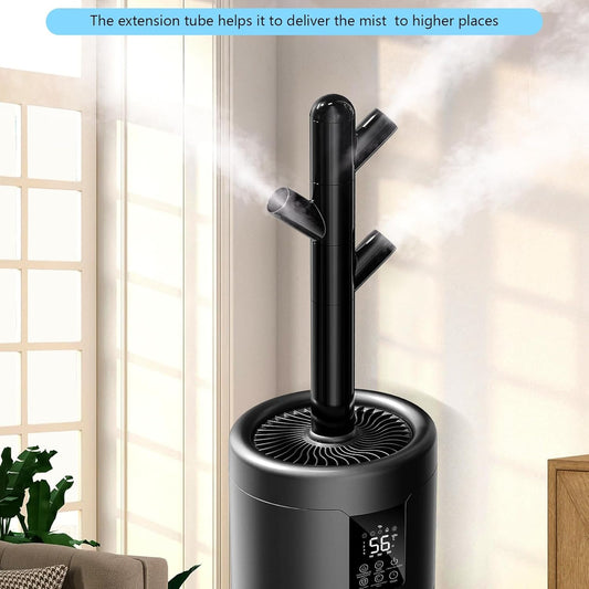 Large Humidifiers for Bedroom, 4.5 Gal Cool Mist Humidifier for Large Room Whole House with Remote Control, 800mL/h Output, 48H Runtime, Auto Humidistat, Wheels, Timer, Essential Oil Tray