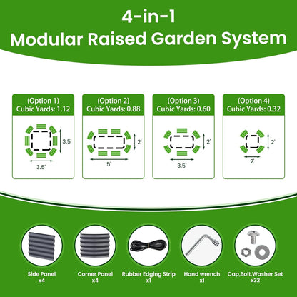 Raised Garden Bed 5x2x1.4 Ft Planter Box for Outdoor - Zinc-Aluminum-Magnesium Stainless Steel Durable Metal Garden Beds Kit for Vegetables, Flowers, Herbs and Succulents (Deep Grey)