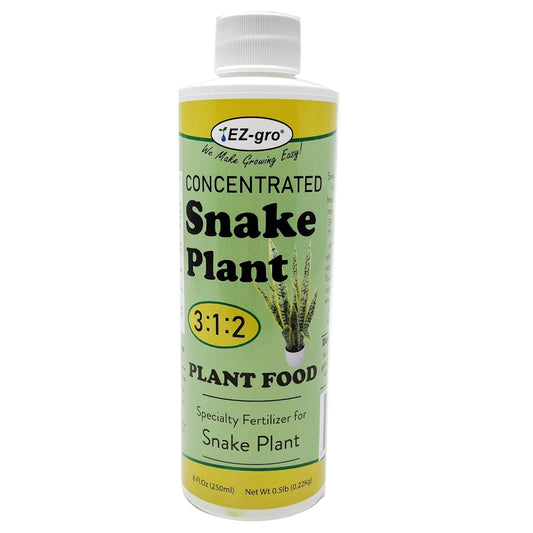 EZ-GRO Professional Liquid Snake Plant Fertilizer - 8 oz | 3:1:2 Concentrated Nutrient for Indoor Plant Food, Liquid Fertilizers for Houseplants | Houseplant Fertilizer to Boost Root Health