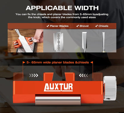 Sharpening Stone with Honing Guide Tool,chisel set for Woodworking,Flattening Stone,Complete Sharpening System Tools for Chisel Sharpening and Plane Restoration (guide+stone+chisel)