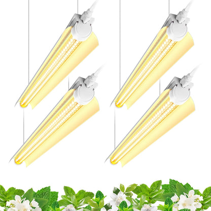Barrina Grow Light Bulb, 96W(4 x 24W), Full Spectrum 2FT LED Grow Light, V-Shape T8 LED Grow Light Strips, Plant Lights for Indoor Plants, 4-Pack