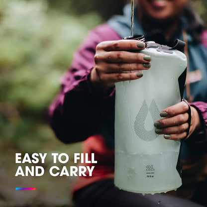 HydraPak Seeker - Collapsible Camping Water Storage (2L, 3L, 4L, 6L, 10L) - BPA & PVC Free, Hydration Reservoir Bag, Leak Proof