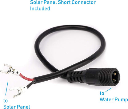 12V - 24V DC Brushless Submersible Water Pump, 410GPH, for Solar Fountain, Fish Pond, and Aquarium
