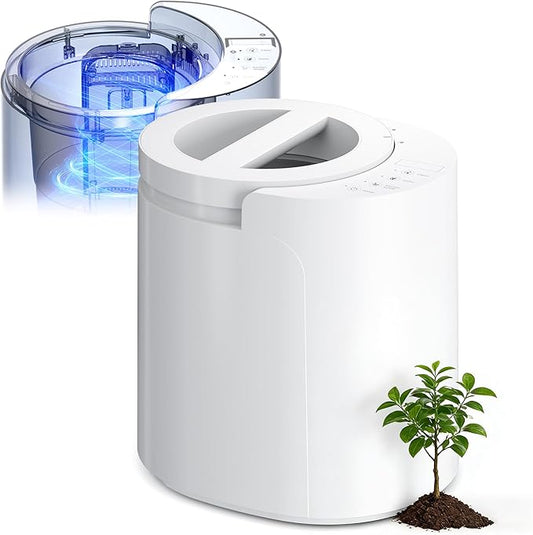 Compost Bin Kitchen, Auto-Cleaning Electric Compost Bin with Odorless & Low Noise Feature, Countertop Compost Machine for Food Scraps, Indoor Electric Food Waste Composter