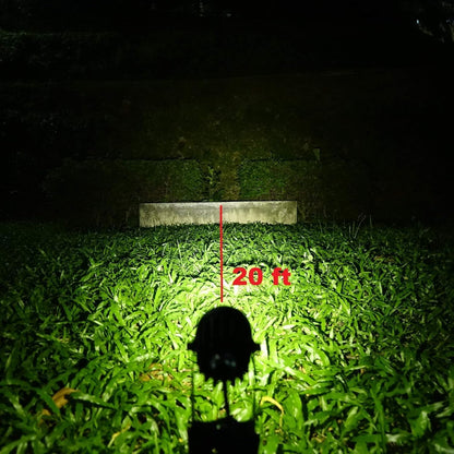 4-Spotlight Mini 50X Solar-Powered LED Spotlight (Warm White LED), Black Finish, Outdoor Garden Yard Landscape Downlight
