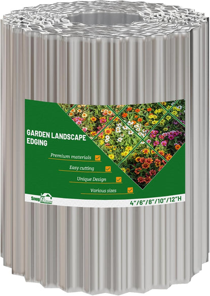 SnugNiture Corrugated Metal Garden Edging,12" x 20' Sturdy Lawn Edging Border,Landscape Edging Border for Lawn, Flower Bed,Garden and Yard