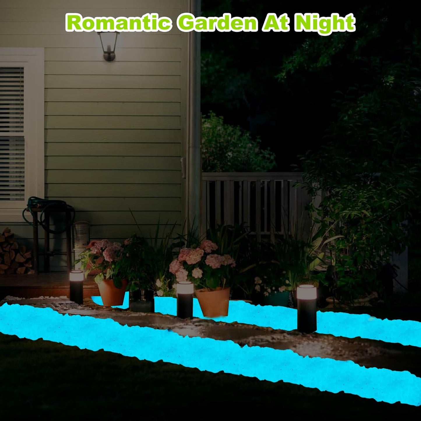 6000pcs 5-8mm White Luminous Stones Glow in The Dark Garden Pebbles Stones Glow in The Dark Rocks Outdoor Glow Pebbles Aquarium Rocks for Garden Path Walkway Yard Fish Tank Plant Pots