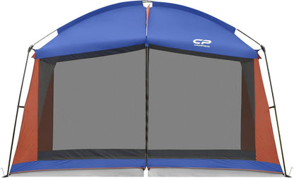 CAMPROS CP Screen House 12 x 10 Ft Screened Mesh Net Wall Canopy Tent Screen Shelter Gazebos for Patios Outdoor Camping Activities - Blue