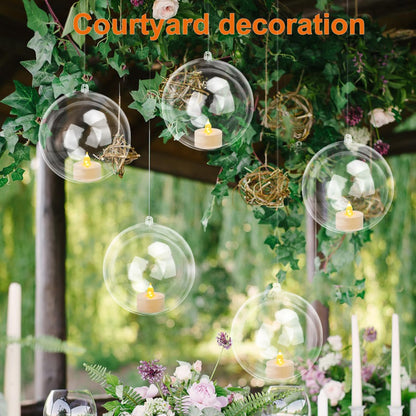 39 Pcs 4 Inch Clear Acrylic Fillable Balls, Christmas DIY Fillable Ornaments Balls, Acrylic Ornaments Ball for Christmas, Holidays, Weddings, Parties, and Home Decor