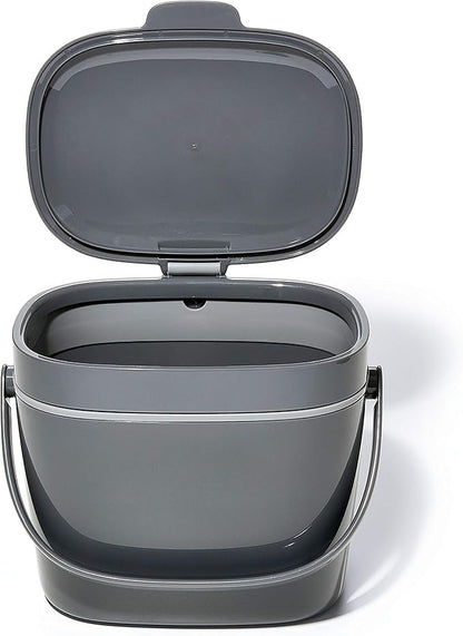 OXO Good Grips EASY-CLEAN COMPOST BIN - CHARCOAL - 1.75 GAL/6.62 L