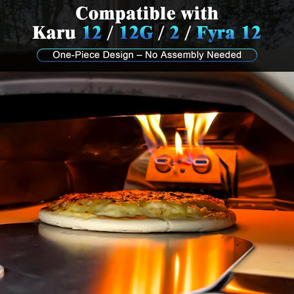 Uniflasy Gas Burner for Ooni Pizza Oven Accessories, for Ooni Karu 12 Gas Burner Attachment, Replace for 12G Adapter, for Fyra 12 with Propane Conversion Kit, fits Bighorn Outdoors Pizza Oven 12"